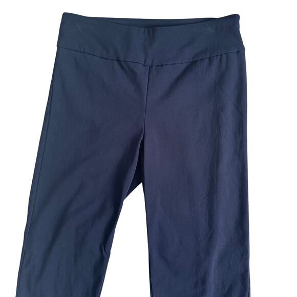 Elliott Lauren On Trend Sz 2 High Rise Capris Navy Blue Stretch Pull On Pants - Picture 3 of 7